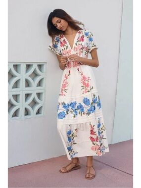 anthropologie bordeaux maxi dress Anthropologie Dresses | Anthropologie Bordeaux Bohemian Beaded Maxi Dress | Color: Blue | Size: S